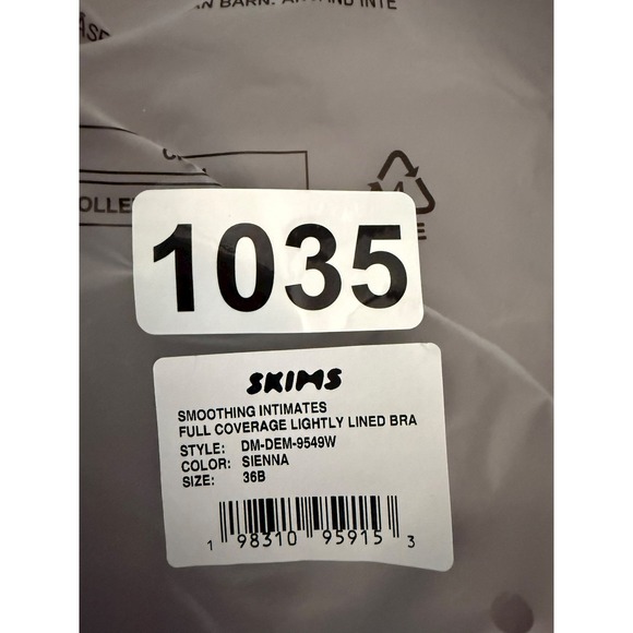 SKIMS Smoothing Full Coverage Bra Sienna 36B NWT - Picture 11 of 11